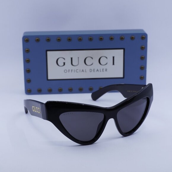 Final Price! Gucci GG1294S 001 Black/Grey Sunglasses - Picture 1 of 11